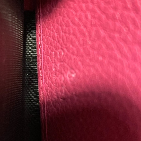 Gucci Pink and Green Striped Long Zip Wallet VGUC - Picture 6 of 8